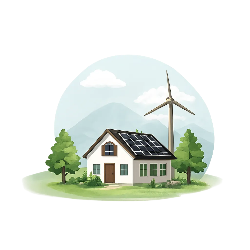 Duurzame woning met zonnepanelen