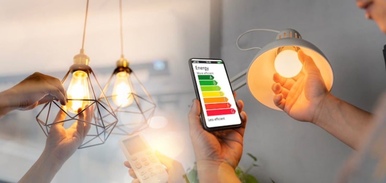 Duurzame energie met zonnepanelen, windturbines, batterijopslag en elektrisch voertuig