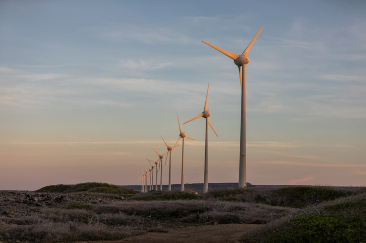 Windturbines voor duurzame windenergie en groene stroomproductie